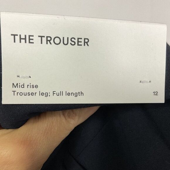 Ann Taylor Factory Mid Rise Full Length Trouser Pants, Navy Blue, size 12, NWT - Picture 10 of 13